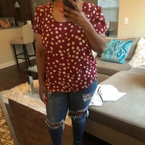 Polka dot blouse